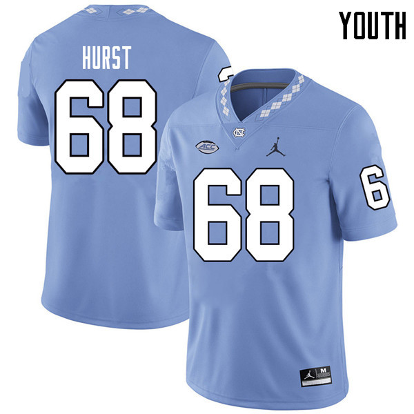 Jordan Brand Youth #68 James Hurst North Carolina Tar Heels College Football Jerseys Sale-Carolina B